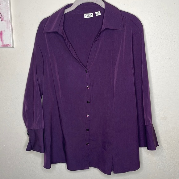 Cato woman button down blouse 3/4 sleeves size 18/20W - Picture 1 of 7